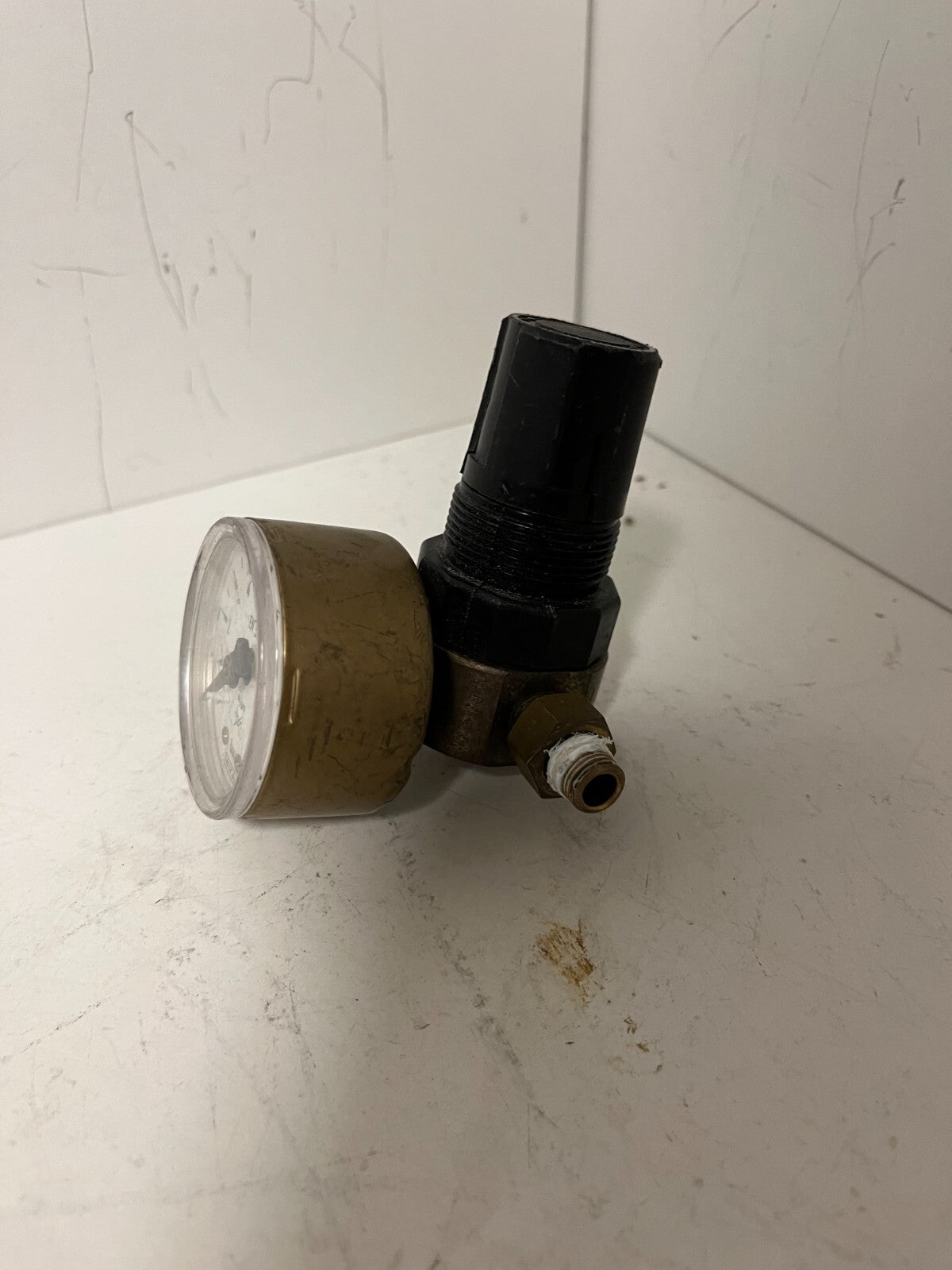 Oxygen Pressure Regulator 0–10 bar WIKA Gauge Inline Brass Used Working