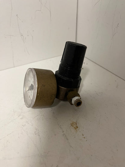 Oxygen Pressure Regulator 0–10 bar WIKA Gauge Inline Brass Used Working