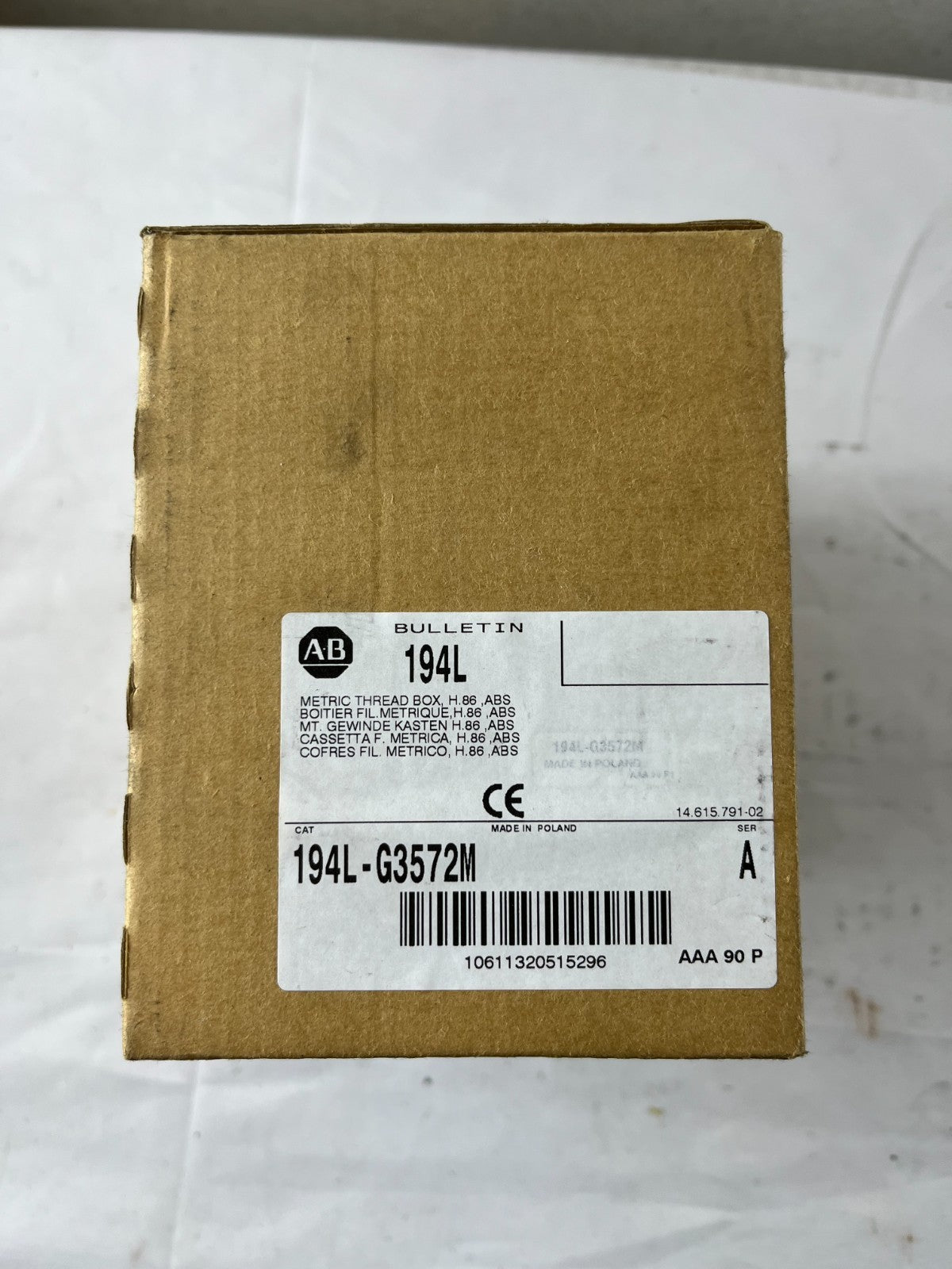 Allen-Bradley 194L-G3572M ABS Metric Enclosure for 194E A25/32 Switches New