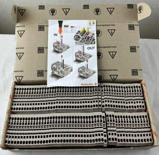 Weidmuller ZDU 2.5 Terminal Block NEW Box 100pcs 600V 27A DIN Rail Made Germany