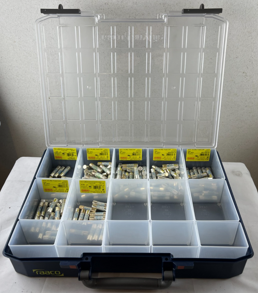Raaco Organizer Box w/ SIBA URZ Fuse Links 10x38mm gR 690V New Unused