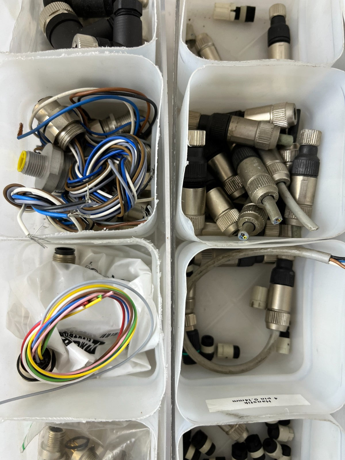 Industrial Connector Lot M12 M8 Sensor Plugs Cables Pneumatic Fittings Mix Spare