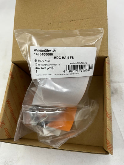 Weidmüller HDC KIT HA 04.400 M Heavy Duty Connector Set 4-Pole 16A 400V M20 New