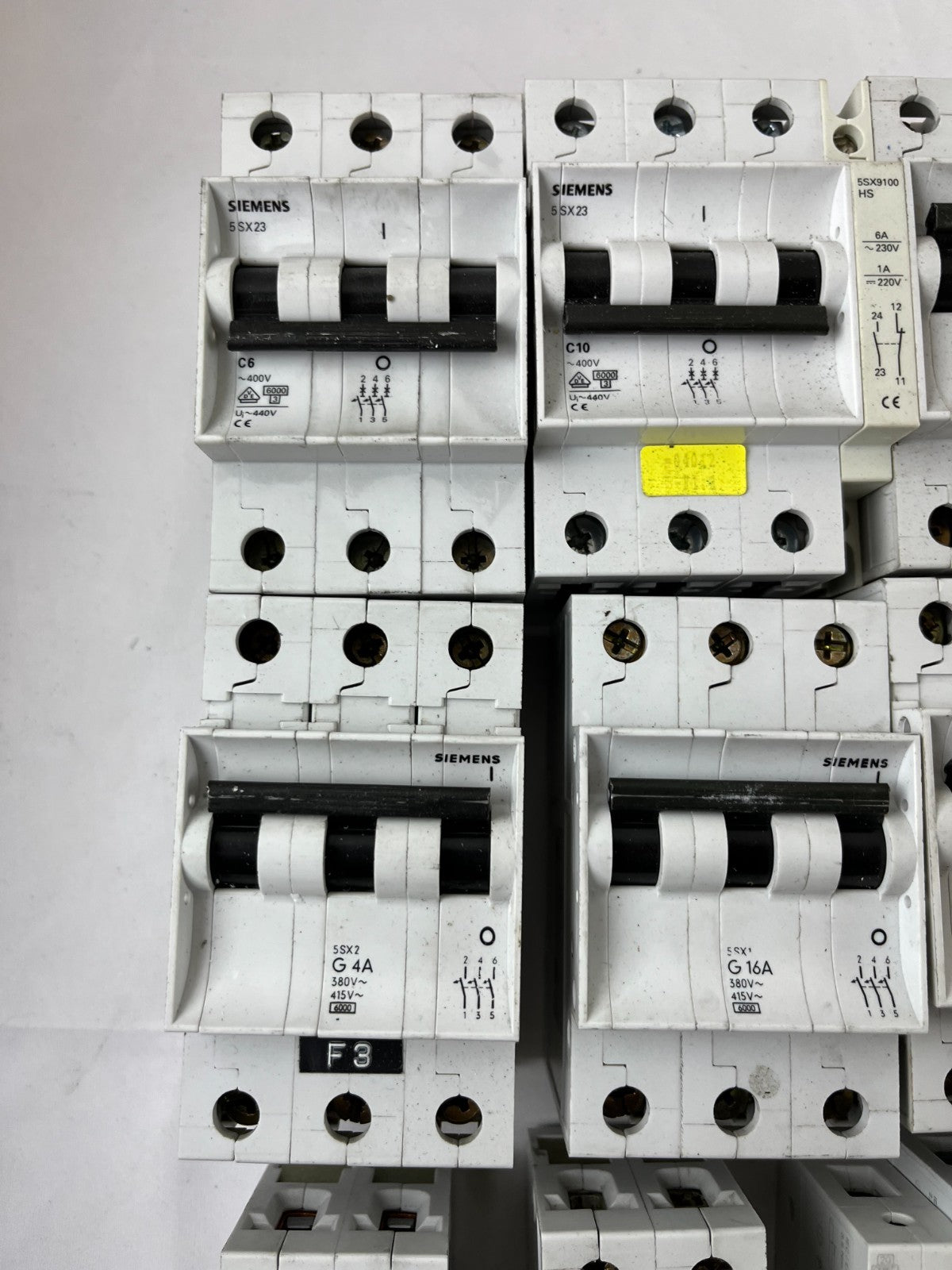 Siemens 5SX2 5SL61 MCB Breaker Lot C2 C4 C6 C10 C16 G20 Mixed Used Spares