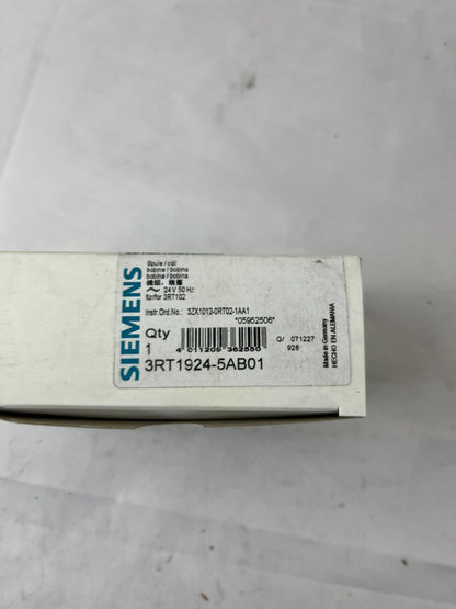 Siemens 3RT1924-5AB01 SIRIUS Magnetic Coil 24 V AC 50 Hz for 3RT1023–3RT1026 NOS