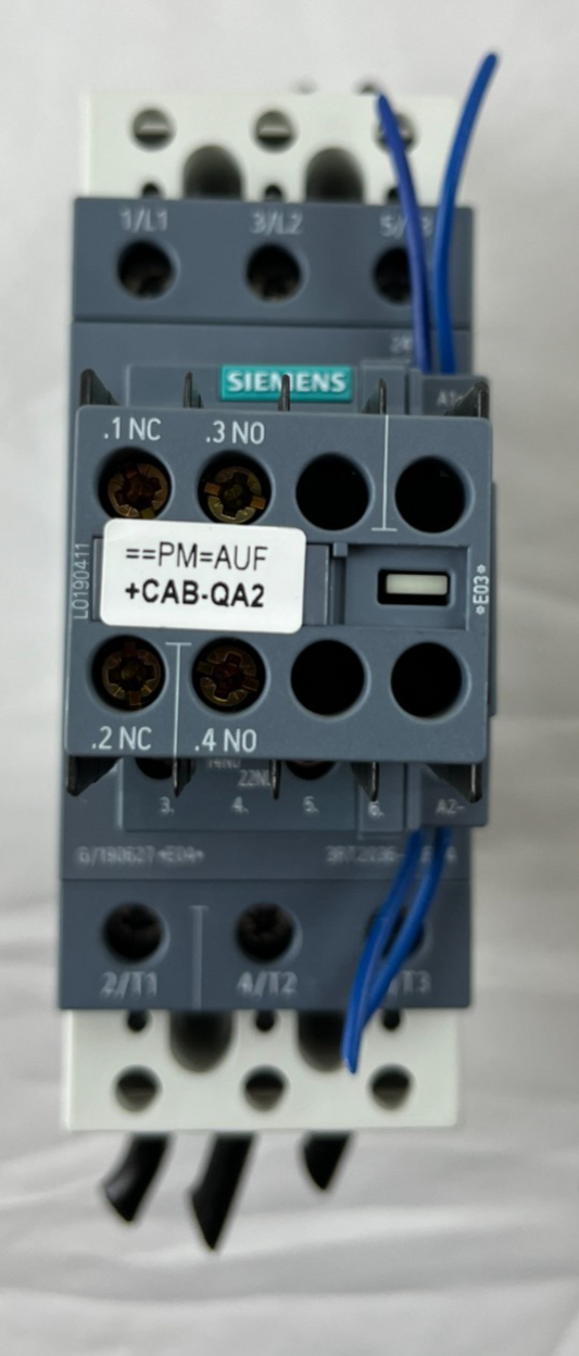 Siemens 3RT2036-1KB40 Contactor 24VDC w 3RH2911-1HA11 Aux Used Working Spare