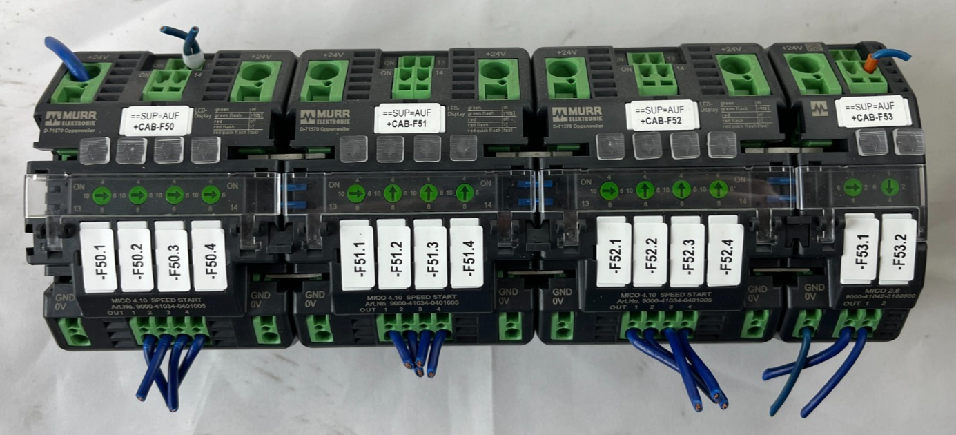 Lot of 4x Murr Elektronik D-71570 Relay Interface Modules 24VDC DIN Rail Used