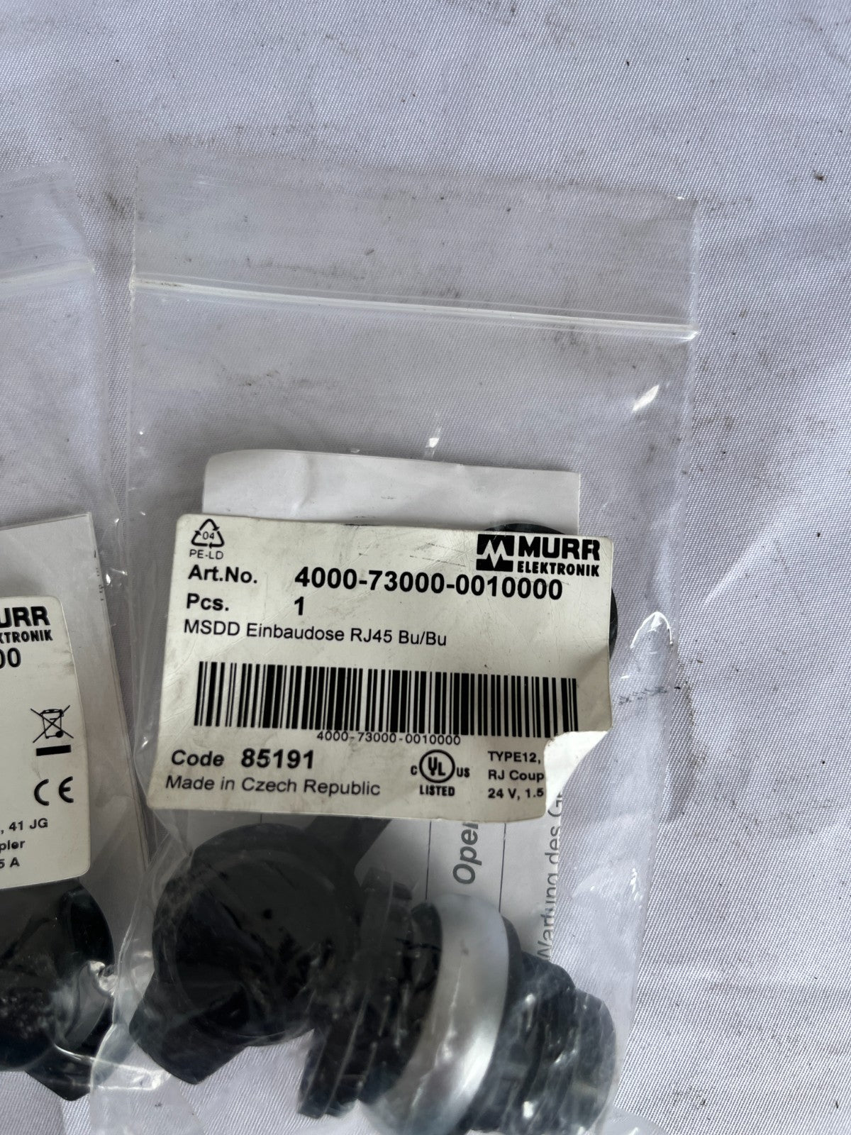 Murr Elektronik Msdd Rj45 Cat5e Panel Connector 4000‑73000‑0010000 Lot Of 3 New