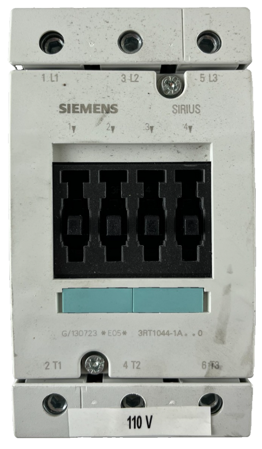 Siemens 3RT1044-1AG20 Sirius Power Contactor 3-Pole 65A AC-3 110V Coil Used