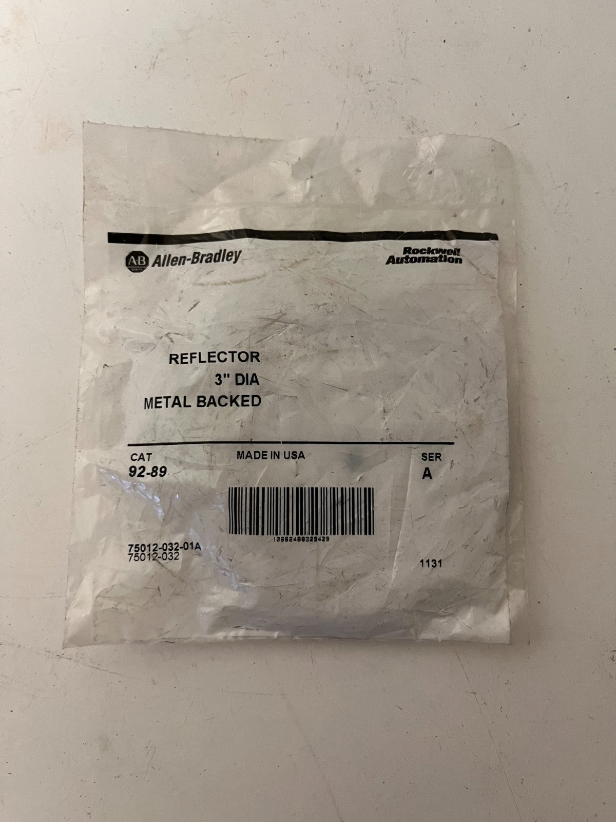 Allen‑Bradley 92‑89 Reflector 3" Dia Metal Backed New Sealed USA Spare Unit