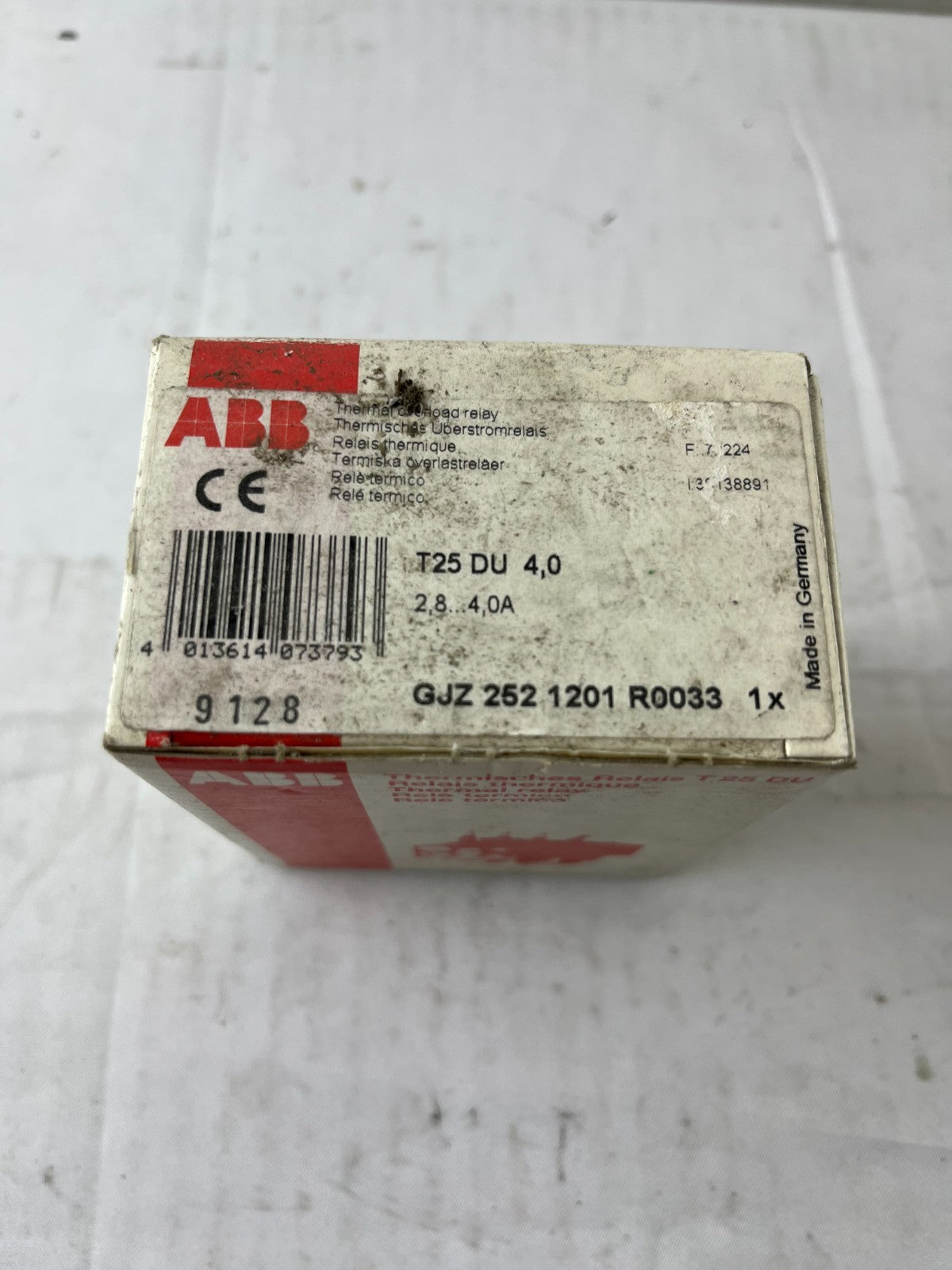 ABB T25 DU 4.0 Thermal Overload Relay 2.8–4.0A New in Box Spare Part