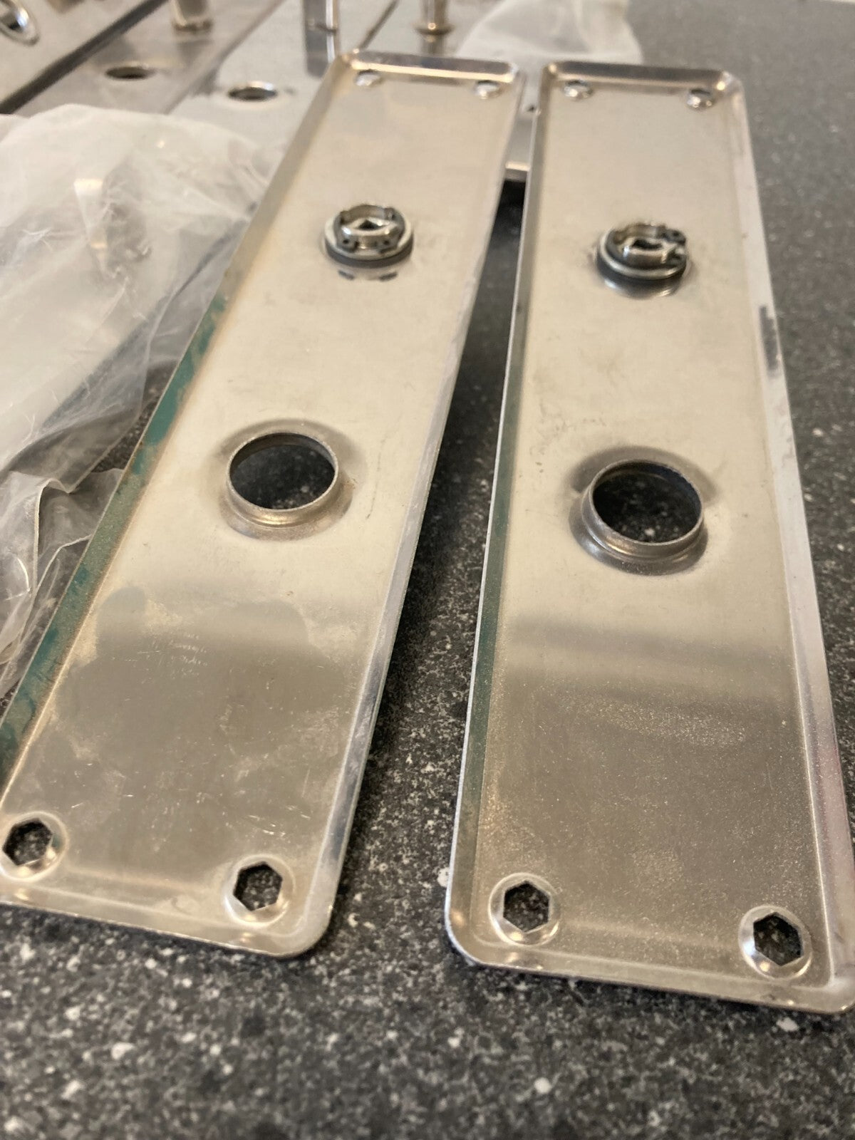 Bundle of 12x Assa Abloy Spacer Long Plates w. Lever Handles 230x50x5mm