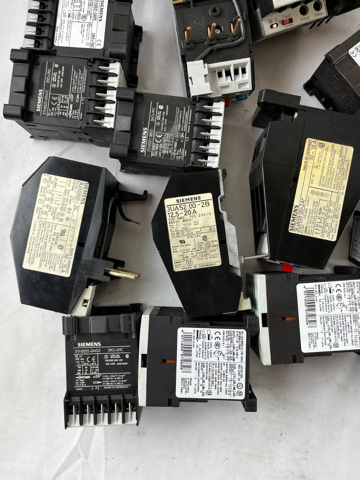 Siemens 3UA Series Thermal Overload Relay Mixed Lot Approx 30pcs Used Spares
