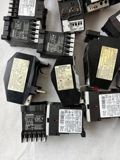 Siemens 3UA Series Thermal Overload Relay Mixed Lot Approx 30pcs Used Spares