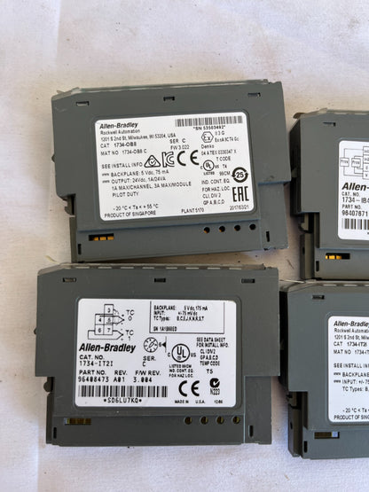 Allen-Bradley 1734-IT2I OB8 IB4 POINT I/O Module Bundle 4pcs Used Spares