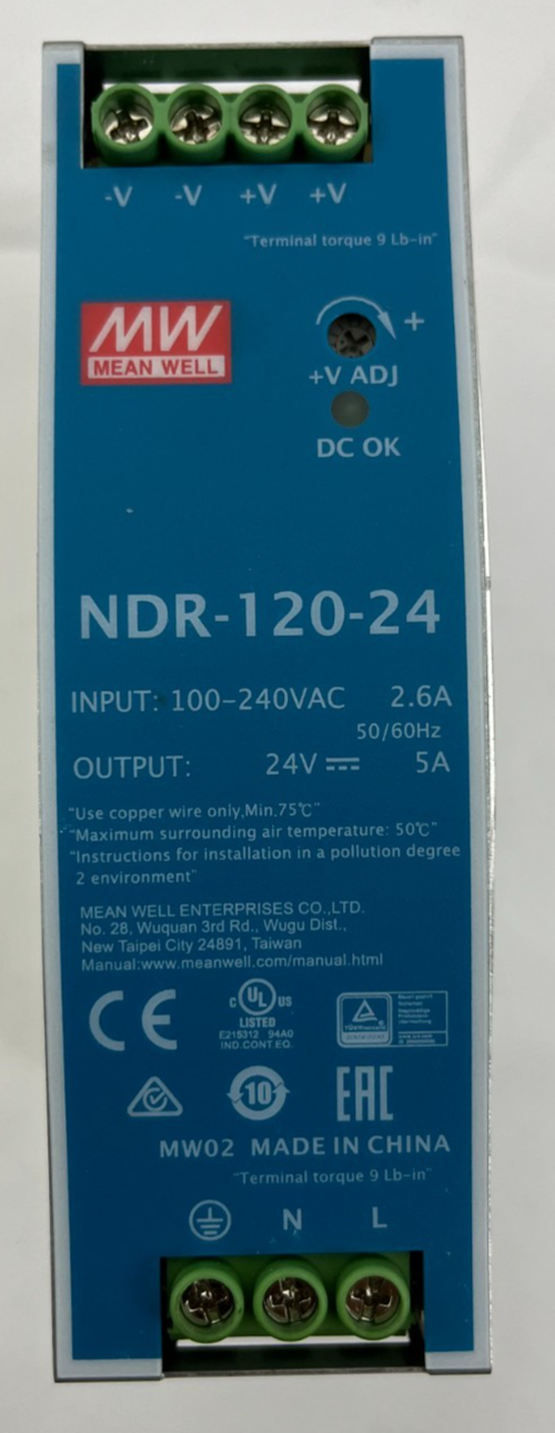 Mean Well NDR-120-24 DIN Rail Power Supply 24V 5A 120W NEW Unused Universal