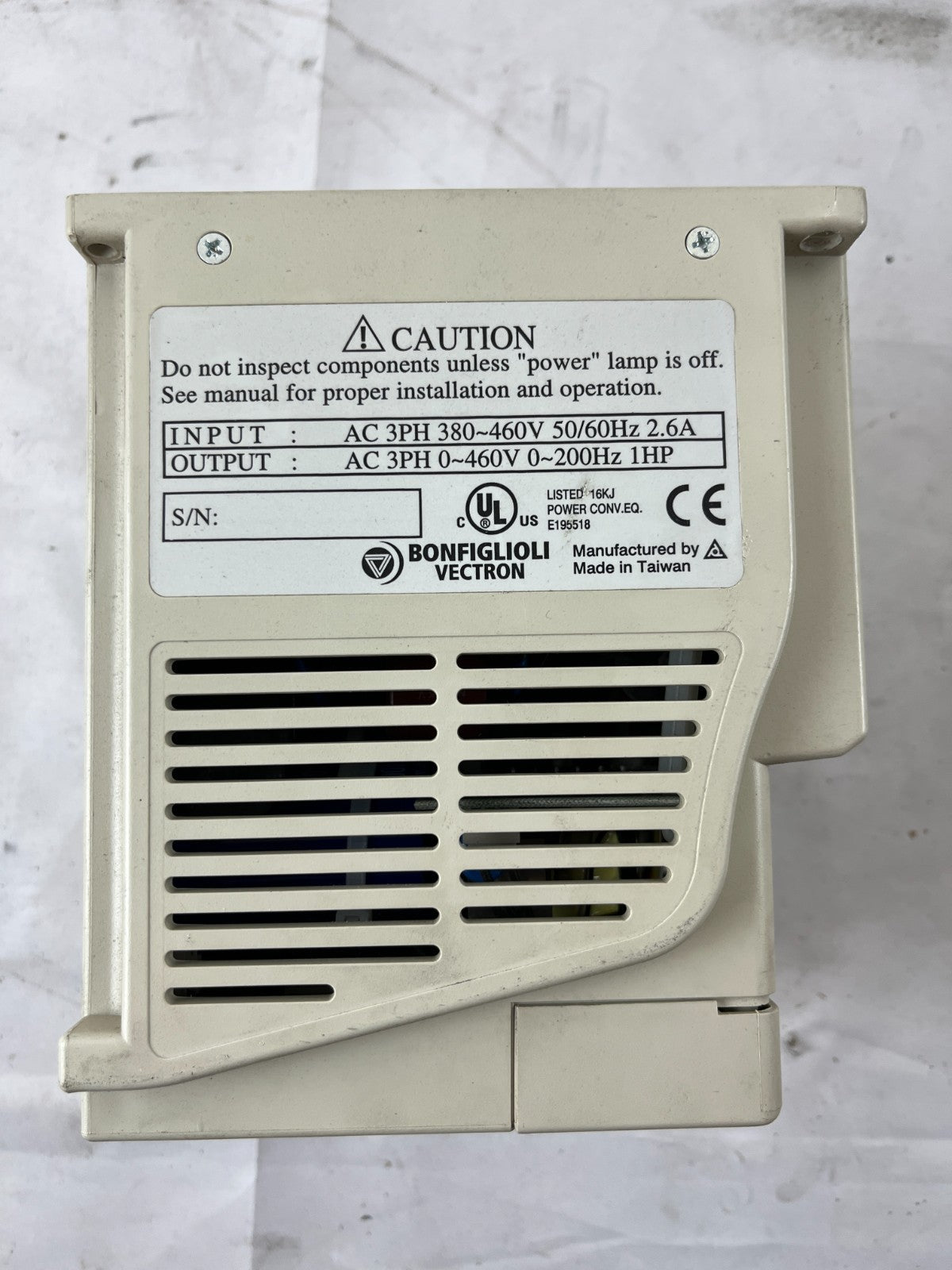 Bonfiglioli Vectron SYN10 T 400 05 AF 1HP AC Drive VFD 380-460V Used Spare Unit