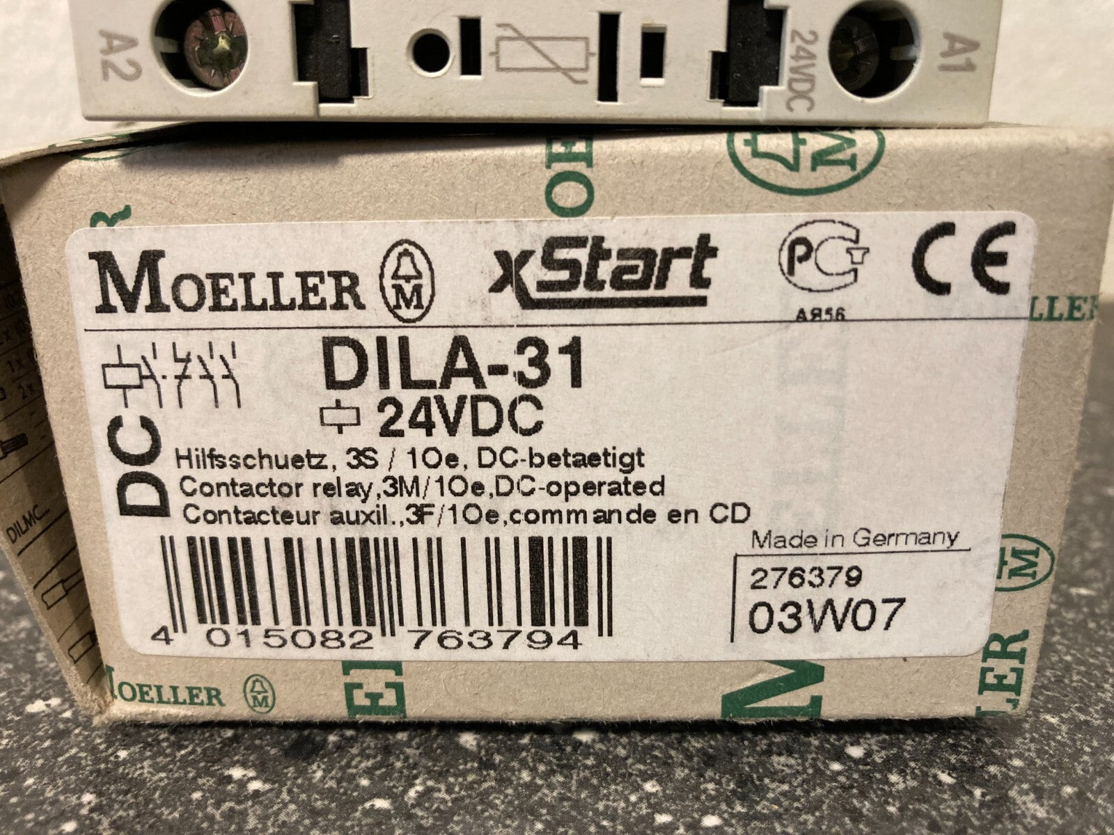 Brand New Moeller DILA-31 Auxiliary Contactor Relay 24VDC – Made in Germany