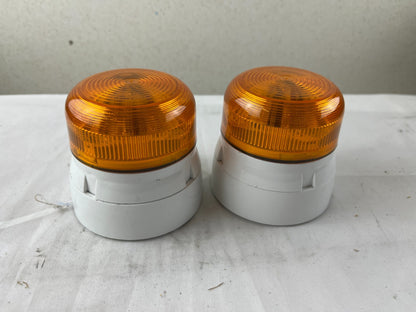2x Industrial Amber Warning Beacon Light Surface Mount 24V Xenon Strobe NEW IP65