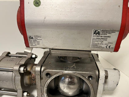 END-Armaturen ZD311567 DN50 Ball Valve Pneumatic Actuator Airtec Solenoid Used