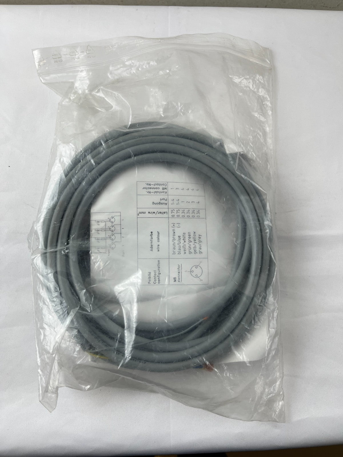 Murr Elektronik 3827241 Passive Distribution Box 4xM8 3-Pole 10m Cable MVH4S-RNA