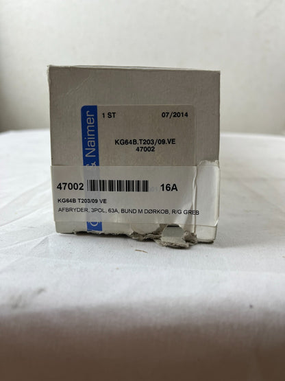 Kraus Naimer KG64B T203/09 VE 63A 3-Pole Isolator Switch Door Interlock Austria
