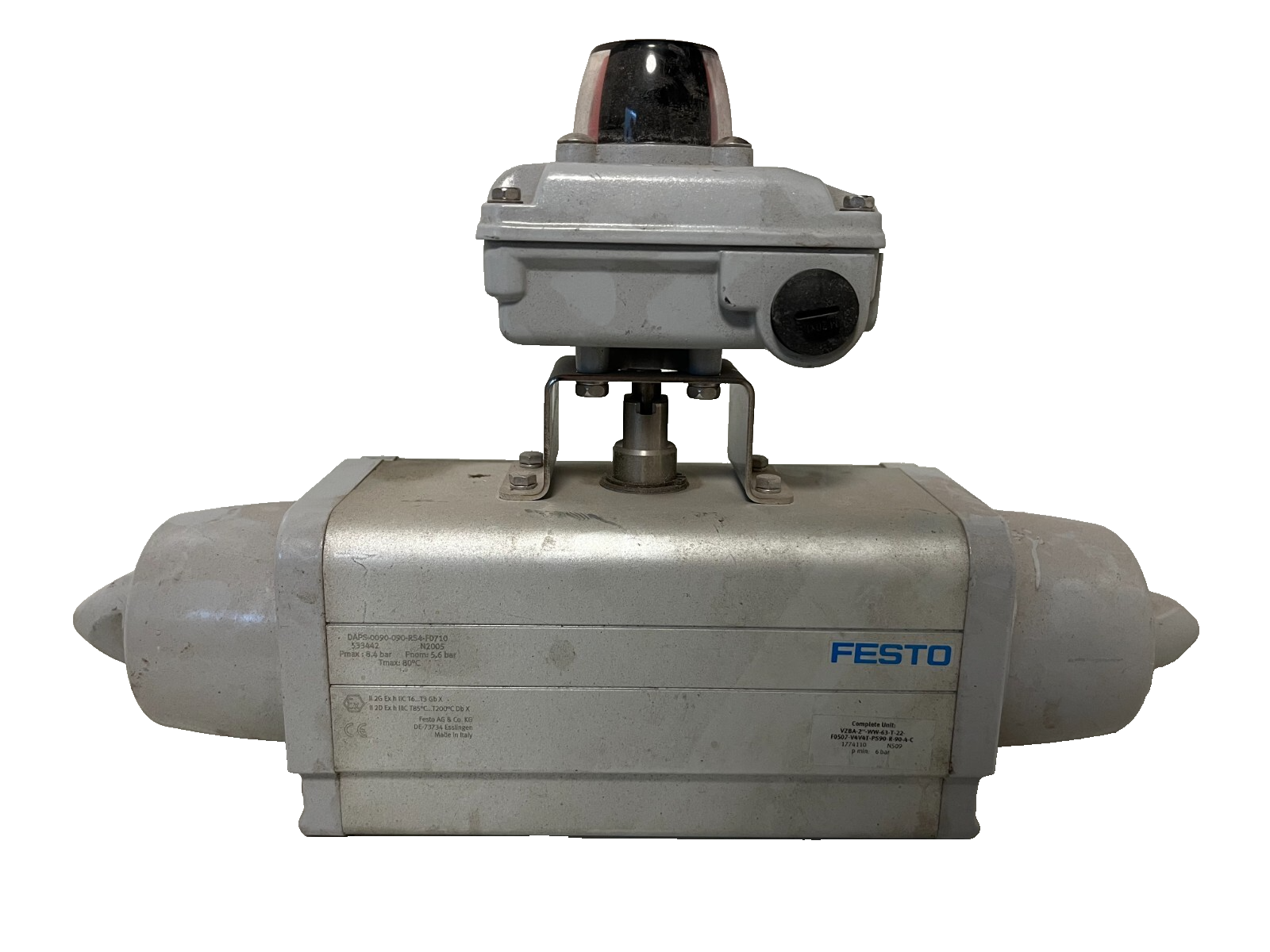 Festo VZBA-2"VW-63-T-22-F0507-V4V4T-P590-R-90-4-C + SRCC-C-63-YR90-MW Positioner