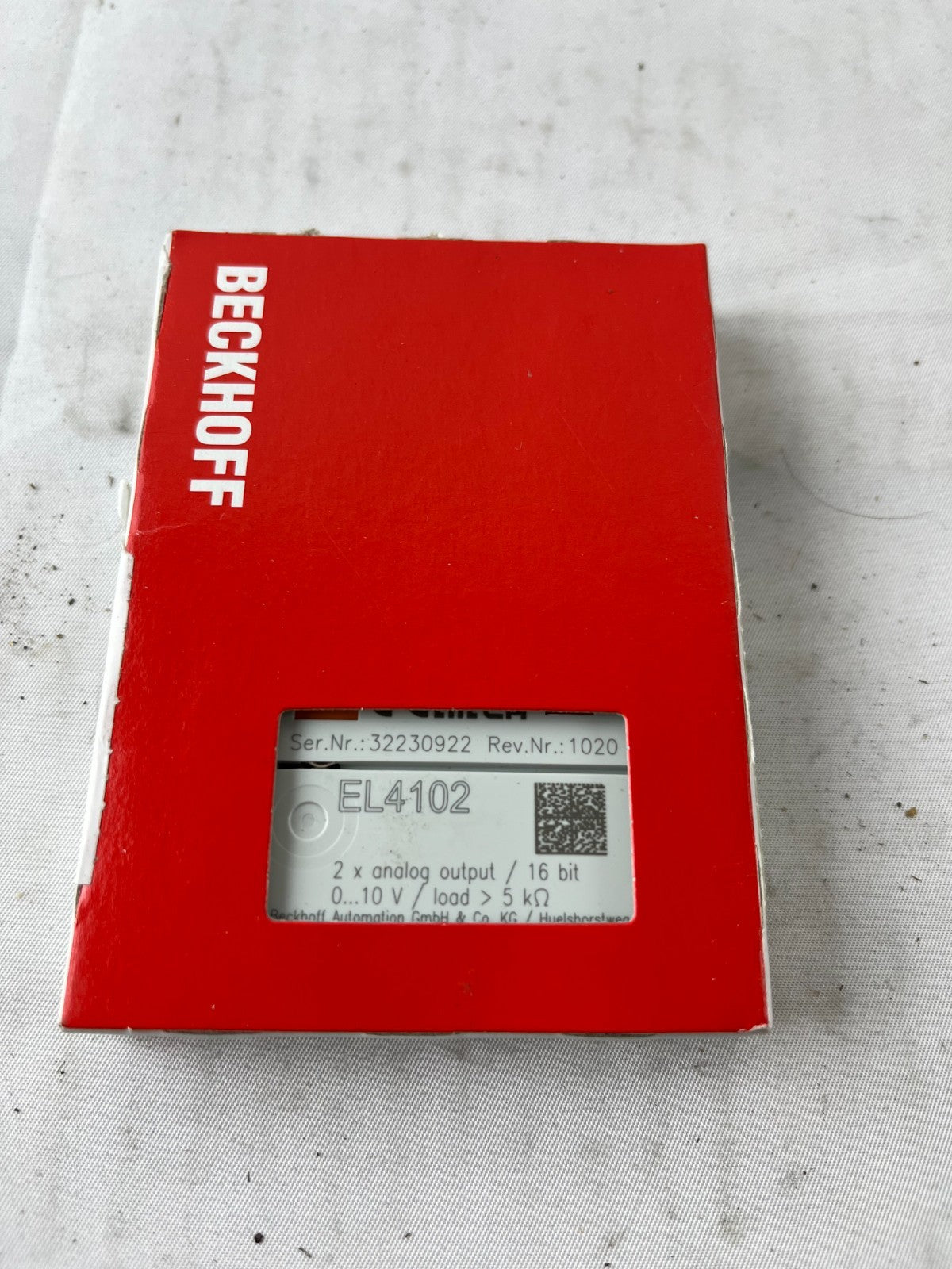 Beckhoff EL4102 EtherCAT Terminal 2‑Channel Analog Output 0–10V 16‑Bit New in Bo