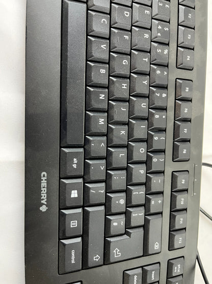 Cherry KC 1000 USB Keyboard JK-0800GB-2 UK Layout Black Wired Used Spare