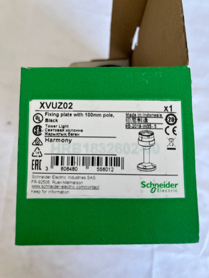 Schneider Electric XVUZ02 Harmony Fixing Plate 100mm Pole Black New Spare