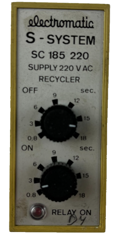 Electromatic SC185 220 Recycler Timer 220VAC Dual Dial 0.8-18s CL3520 DENMARK