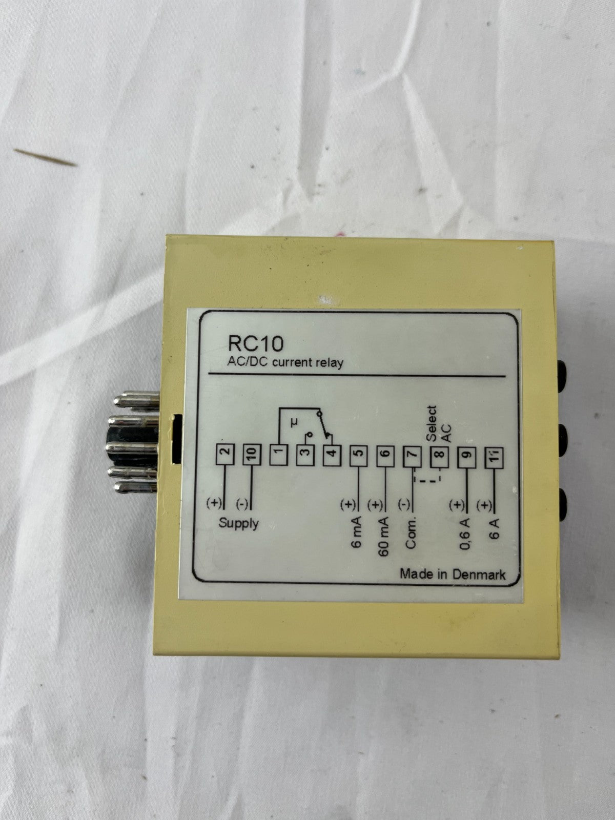 C-mac RC10-1-1-230 AC/DC Current Relay 0.4mA-6A 8A/250VAC Denmark 012x0740 NEW
