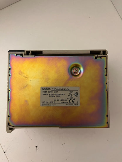 Omron C200HW-PA204 Power Supply Unit 100-240V 50/60Hz 120VA - Used, Working