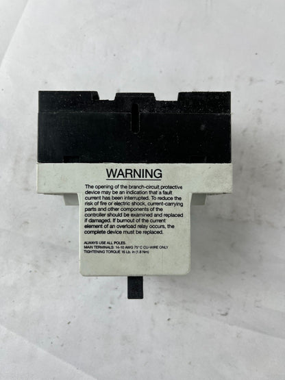 GE SFKOE Motor Protection Circuit Breaker 0.63–1A 25A AC‑3 3‑Pole Used Spare
