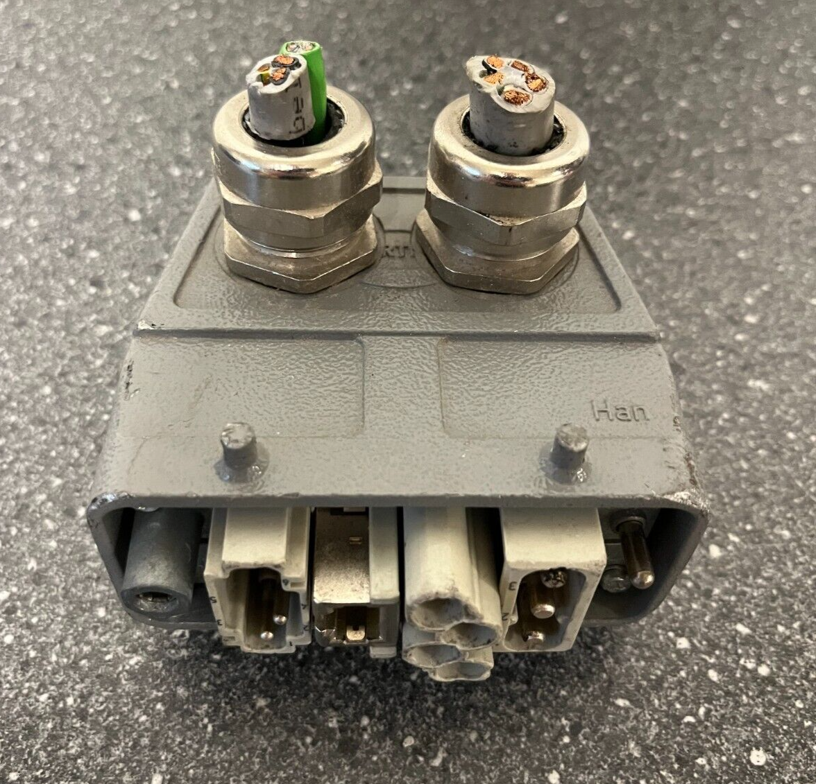 Harting Han Industrial Connector with Mixed Power & Data Modules - Used