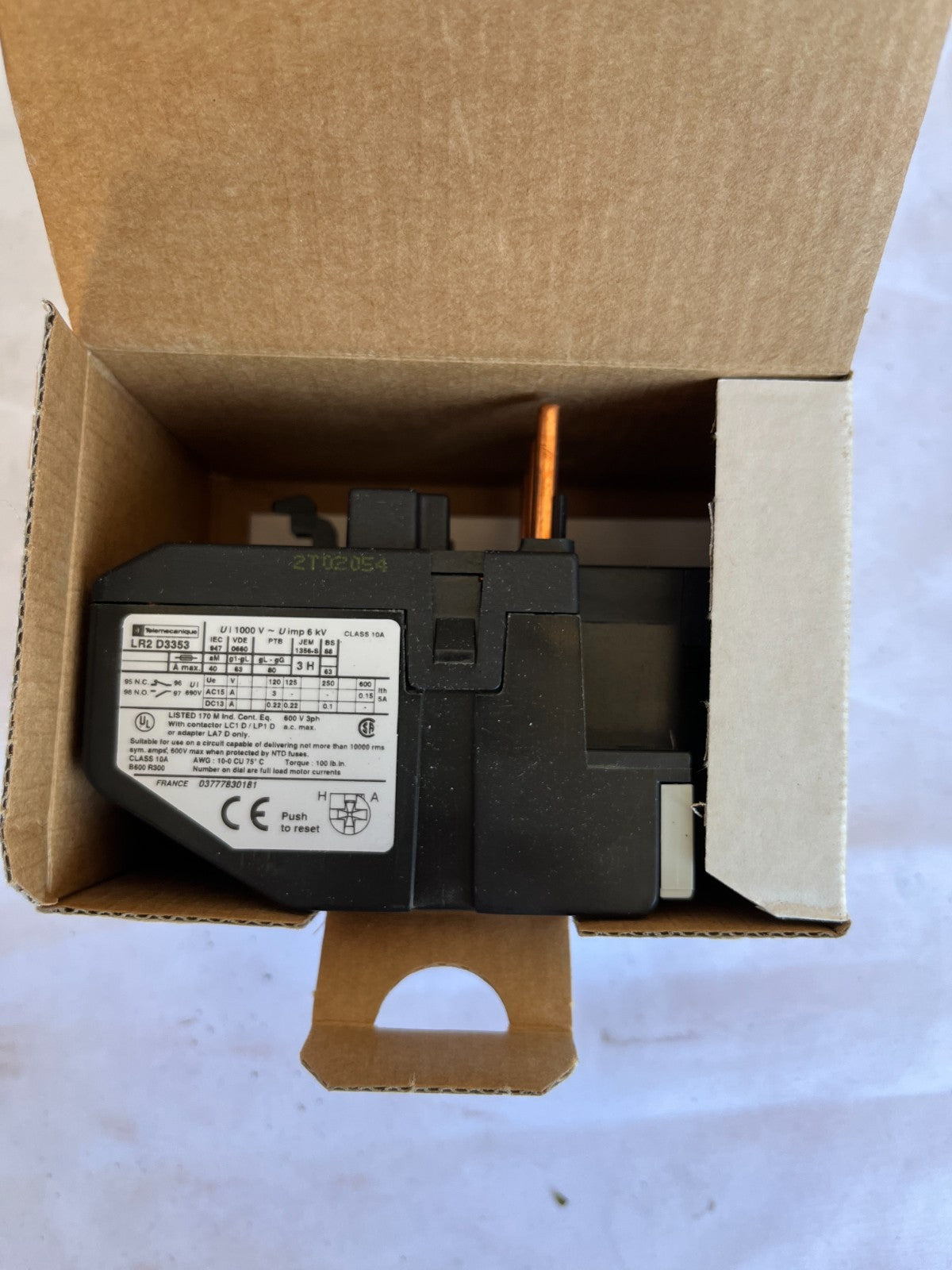 Telemecanique LR2D3353 Thermal Overload Relay 23-32A Class 10A New Spare Unit