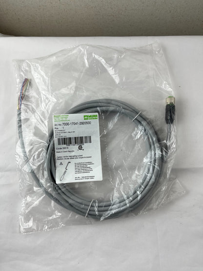 Murr Elektronik 7000-17041-2920500 M12 Female Connector Cable 8-Pin 5m PUR AWG24