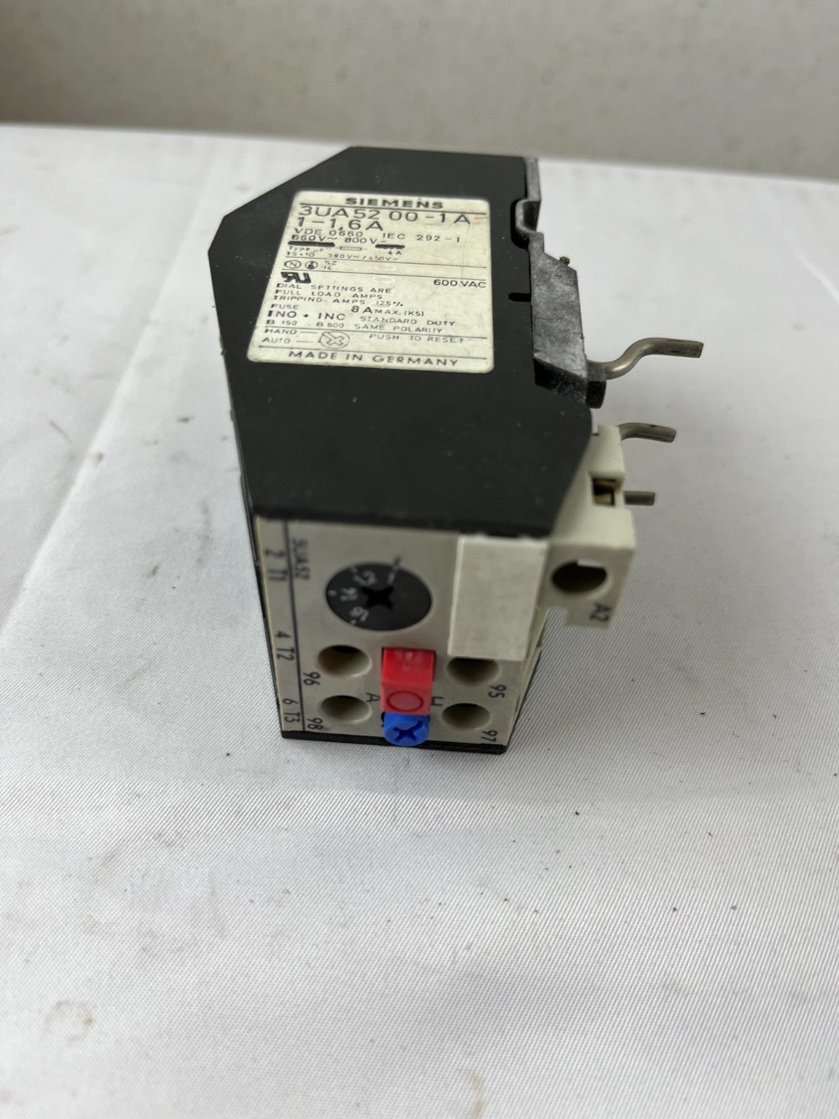 Siemens 3UA5200-1A 1–1.6 A Thermal Overload Relay Used Spare Part