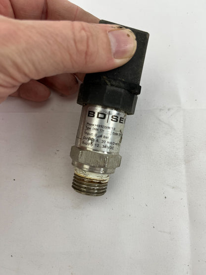 BD Sensors DMK 331 Pressure Transmitter 0–6 bar 4–20mA 2-wire 12–36VDC Used