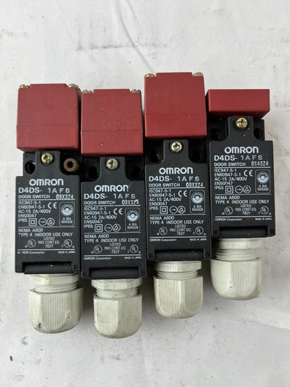 LOT 4x Omron D4DS-1AFS Safety Door Switches USED WORKING Japan IEC947-5-1