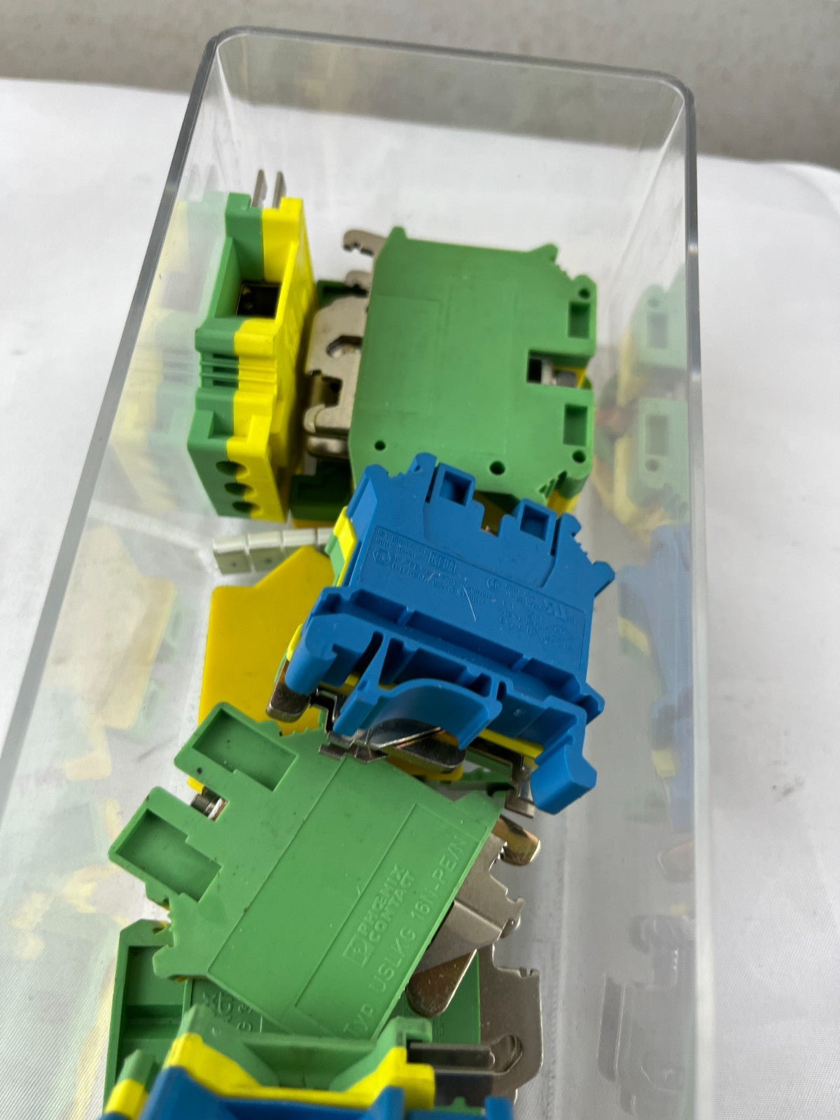 Heavy Duty Terminal Block Lot Weidmuller EK 35/35 Used 35mm2 Green Blue Mixed