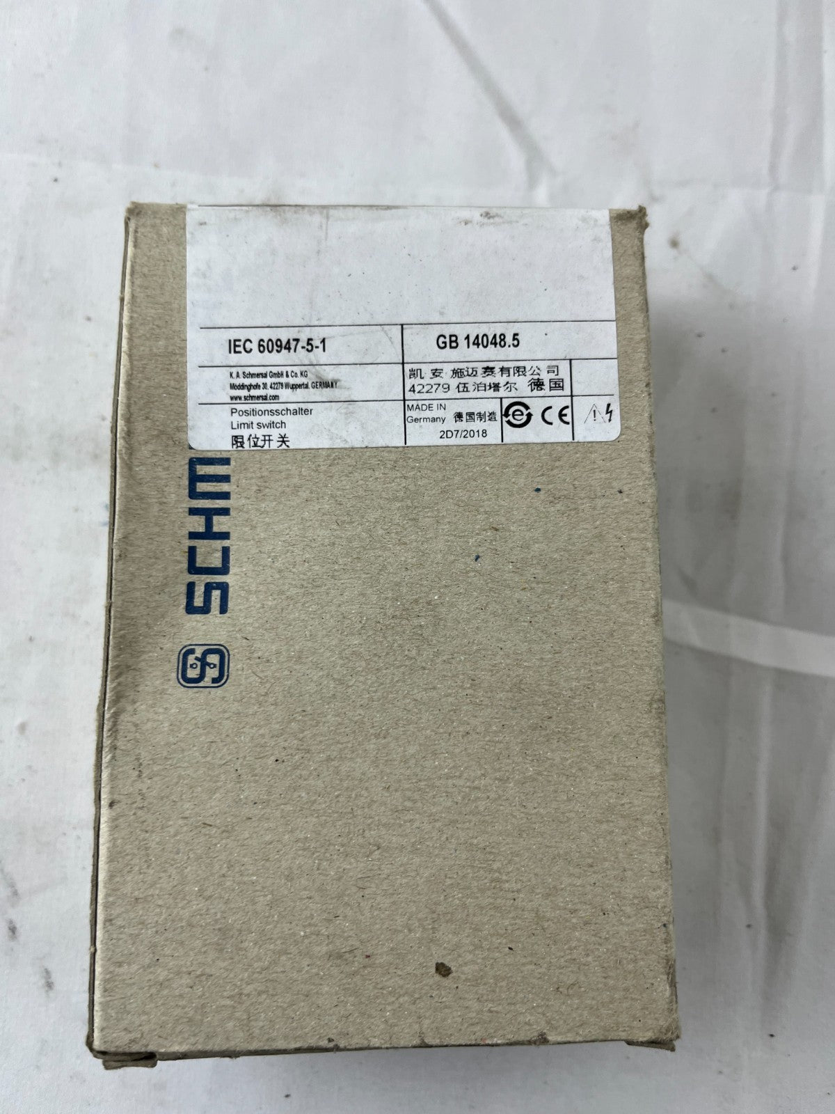 Schmersal MS 330-11Y-M20 Plunger Limit Switch IP65 Made Germany NEW 2018