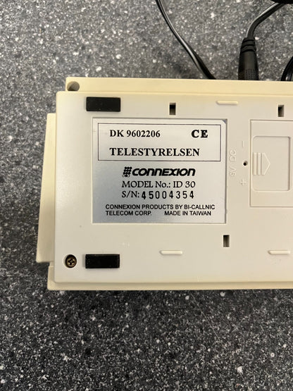 Vintage Connexion Telecom Caller ID Unit ID 30 with Power Adapter, Working