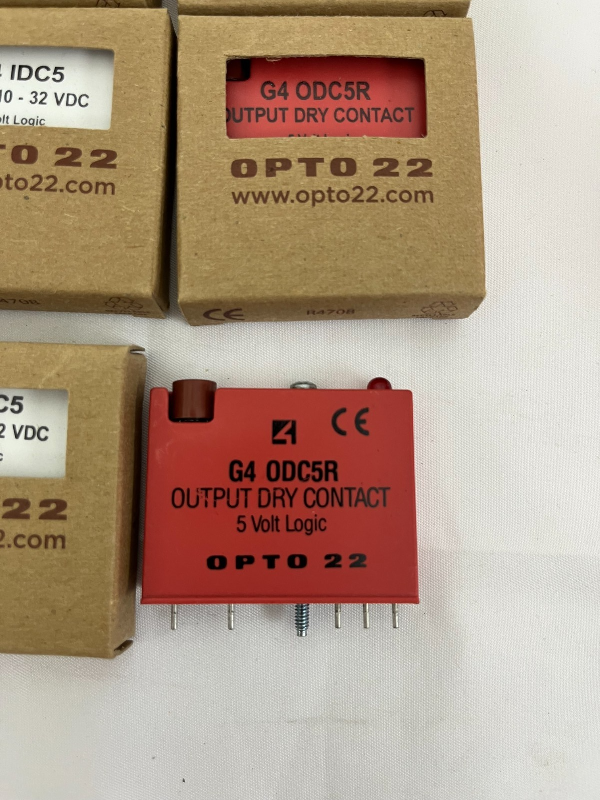 Opto 22 G4 Bundle: 6x IDC5 Input 10–32VDC + 6x ODC5R Output Dry Contact 5V Logic