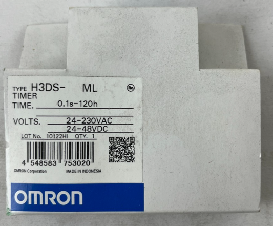 Omron H3DS-ML Multifunction Timer Relay 24-230VAC 24-48VDC New in Box