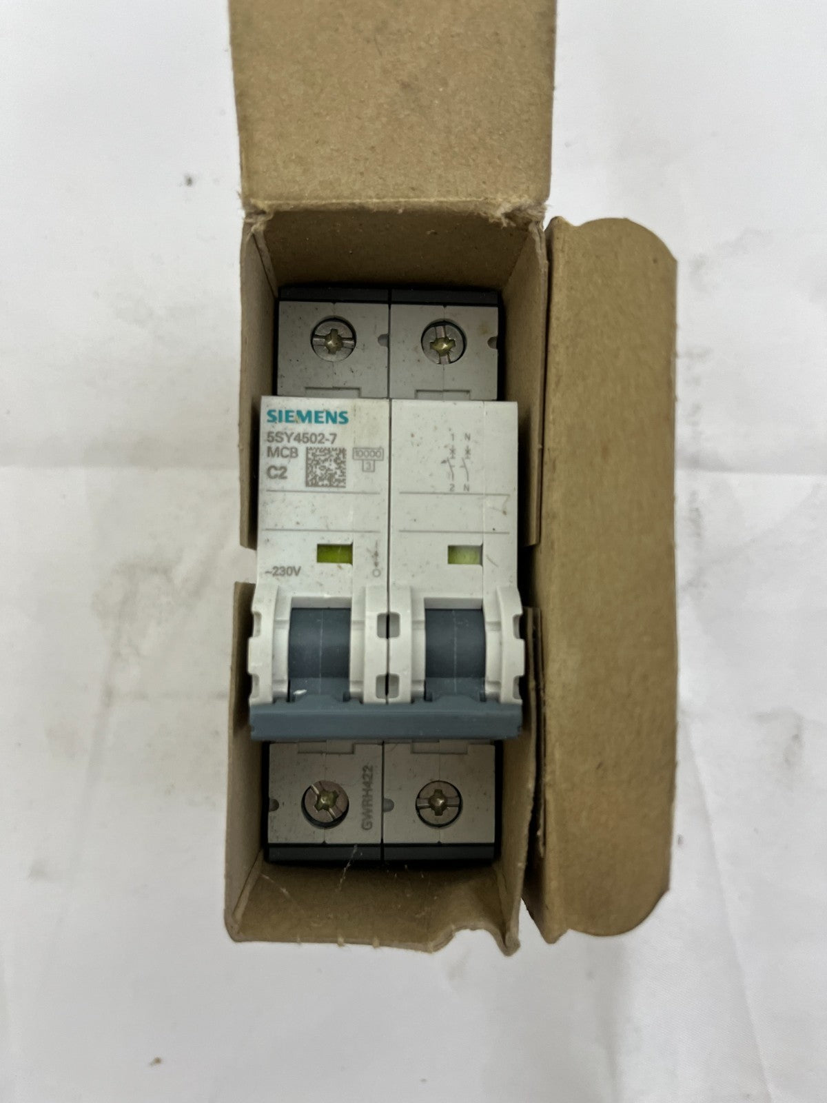 Siemens 5SY4502-7 MCB Miniature Circuit Breaker 1+N 2A C-Curve 230 Germany
