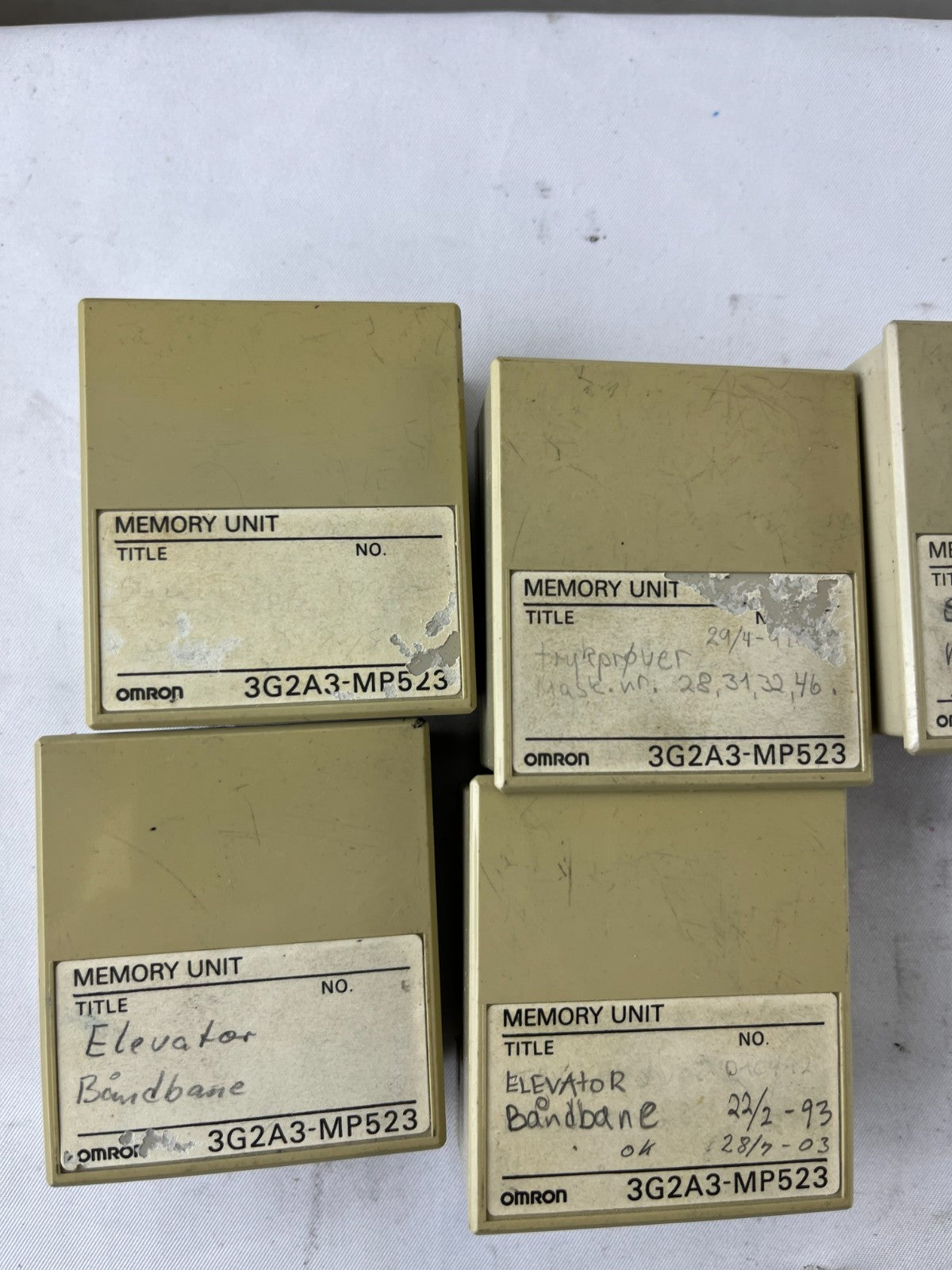 Omron 3G2A3-MP523 Memory Unit Lot of 5 PLC Modules Used Spare Units