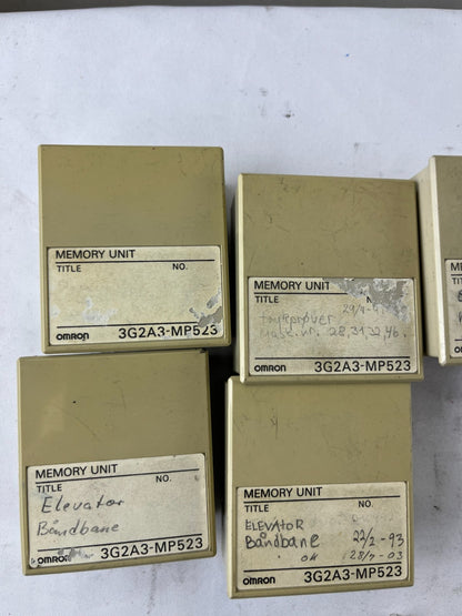 Omron 3G2A3-MP523 Memory Unit Lot of 5 PLC Modules Used Spare Units