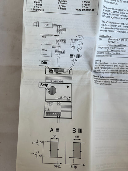 Johnson Controls A27A1N11 1 Stage Control Module 24V AC/DC New Spare Unit