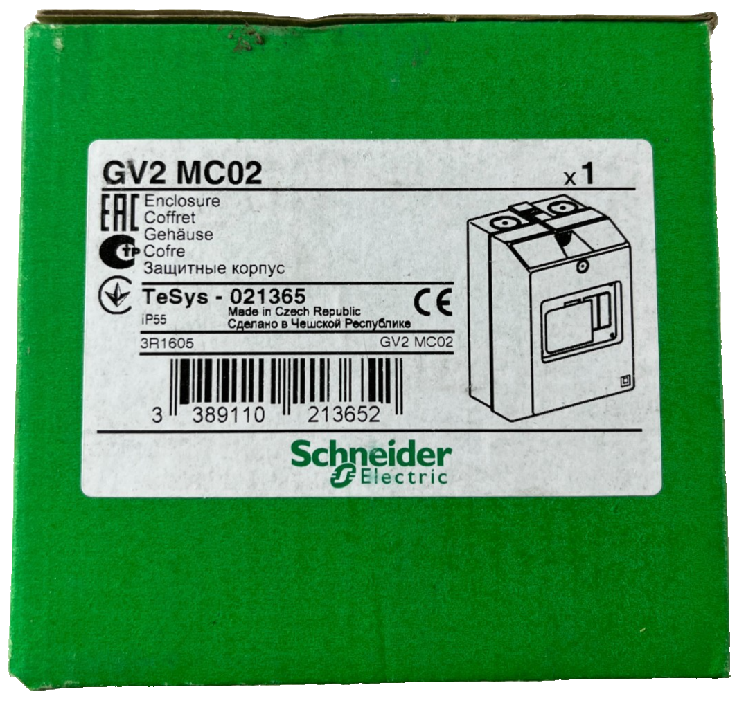 Schneider Electric GV2MC02 TeSys GV2 Enclosure IP55 New in Box Spare Part